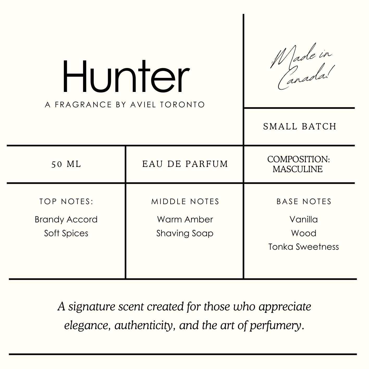 HUNTER Inspired by: The Tragedy of Lord George (Men) Made in Canada