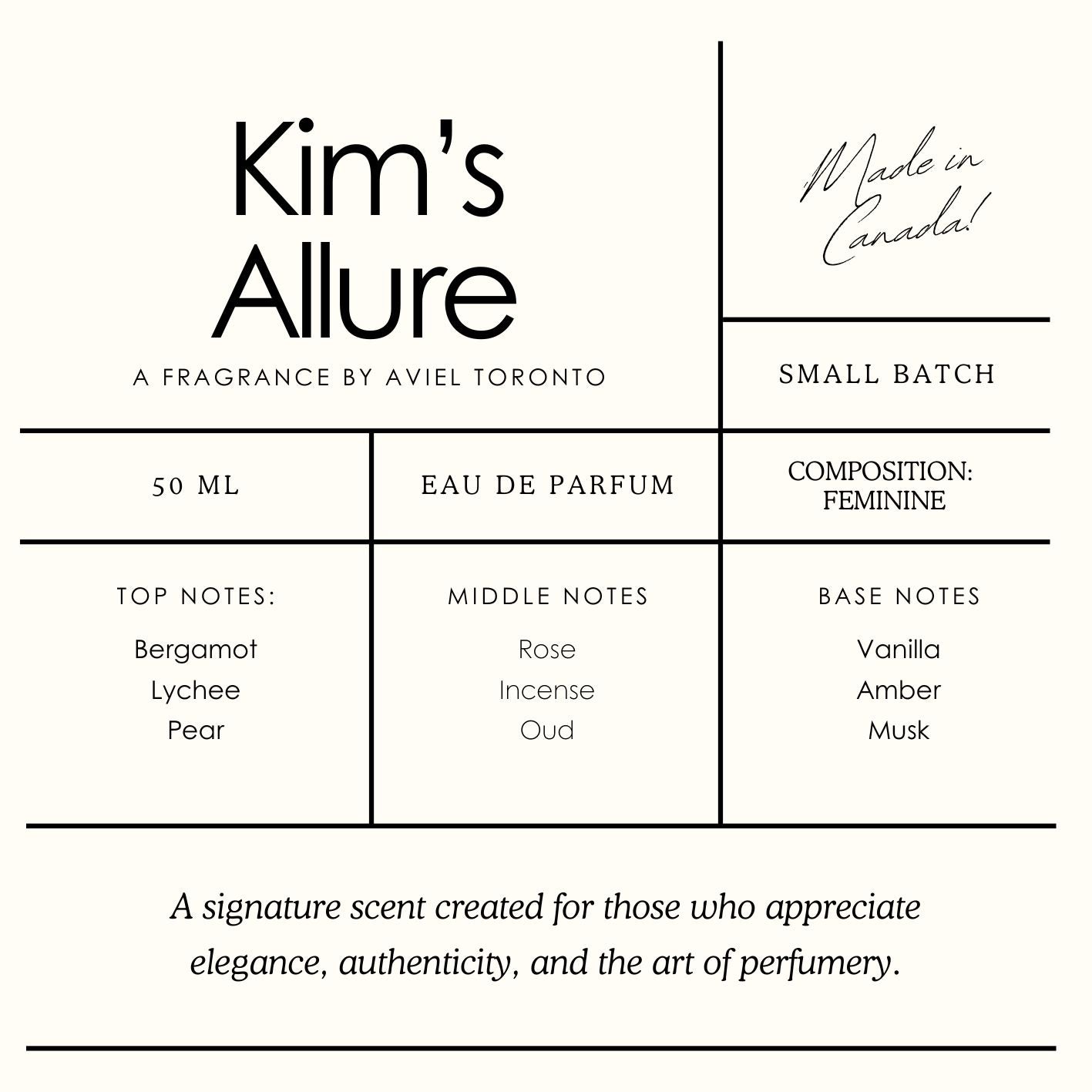 KIM’S ALLURE Inspired by: Delina Exclusif by Parfums de Marly (Women) Crafted in Canada