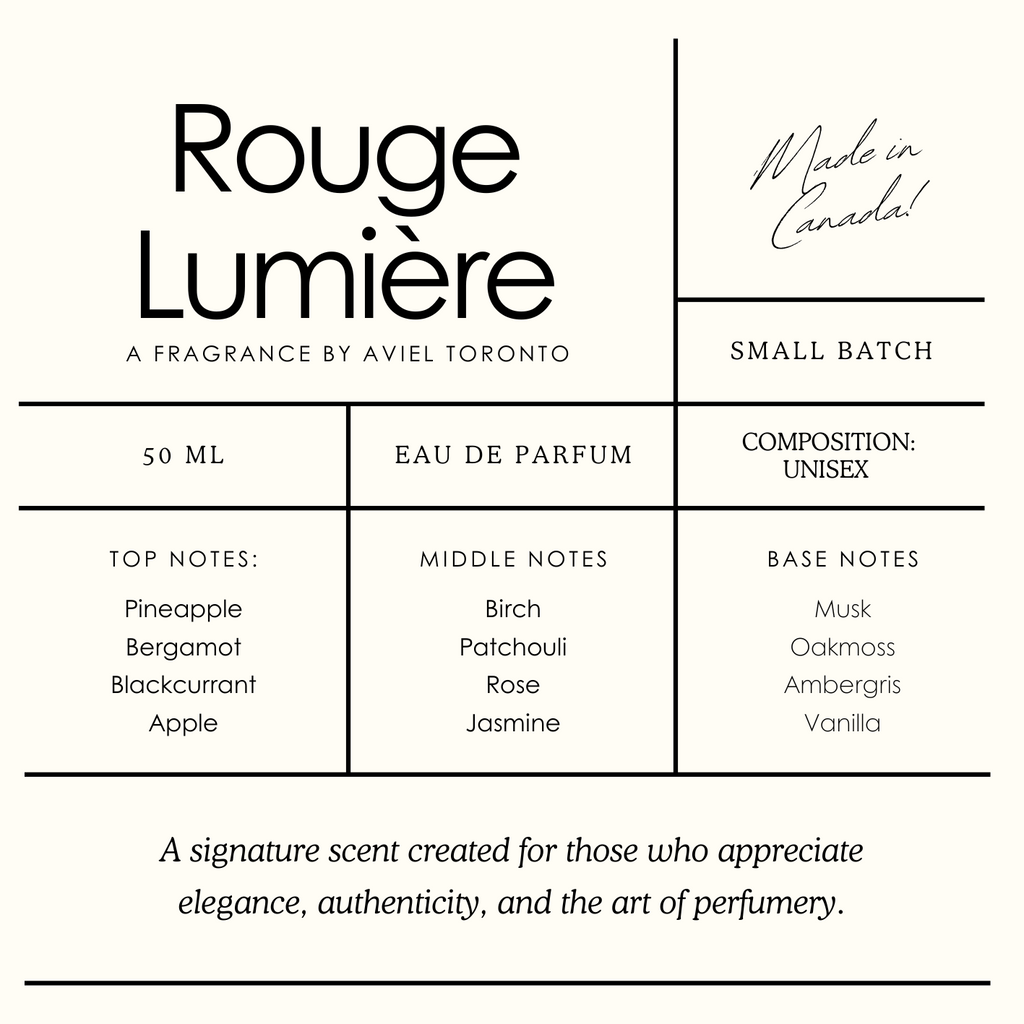 ROUGE LUMIÈRE Inspired by: Baccarat Rouge 540 (Unisex)   Crafted in Canada