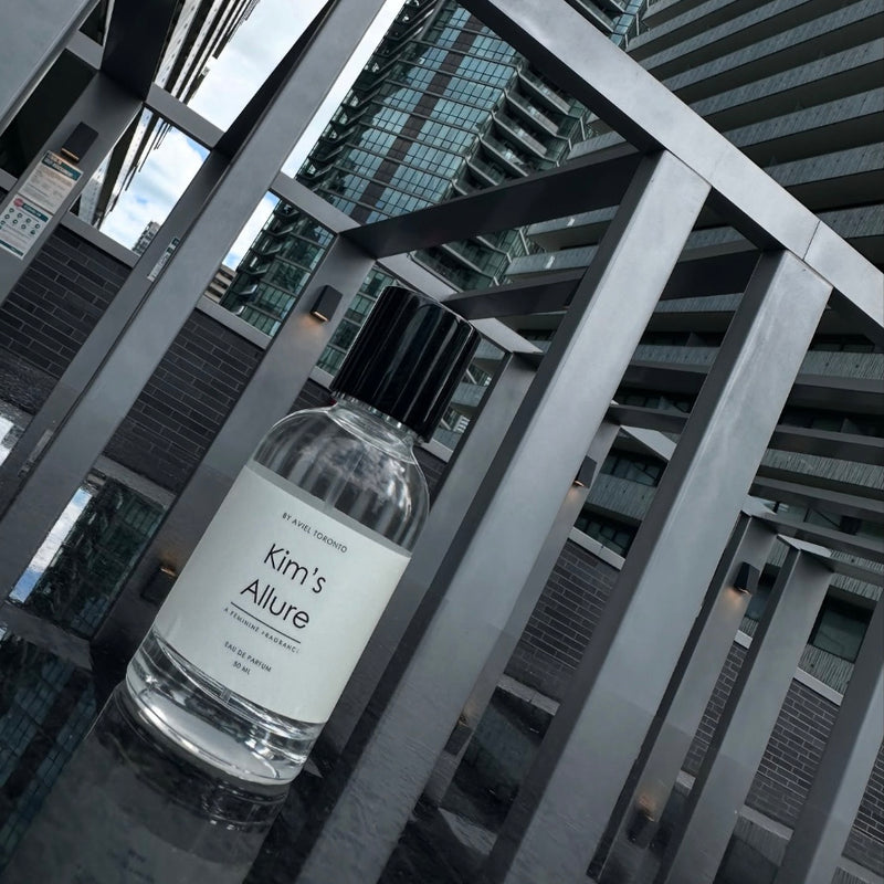 Aviel Toronto fragrances in sleek, modern packaging, showcasing contemporary perfume blends perfect for people in urban environments seeking stylish, long-lasting, city-inspired scents.