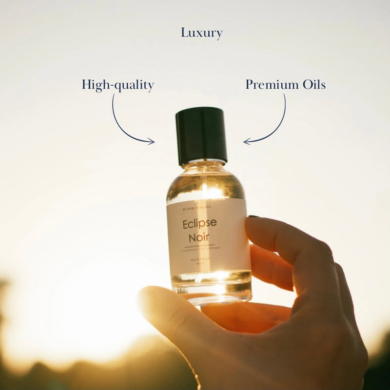 New Aviel Toronto fragrances displayed in upscale packaging, featuring luxurious, high-end perfume blends made with premium oils; elegant, long-lasting scents designed for customers seeking sophisticated luxury fragrances.